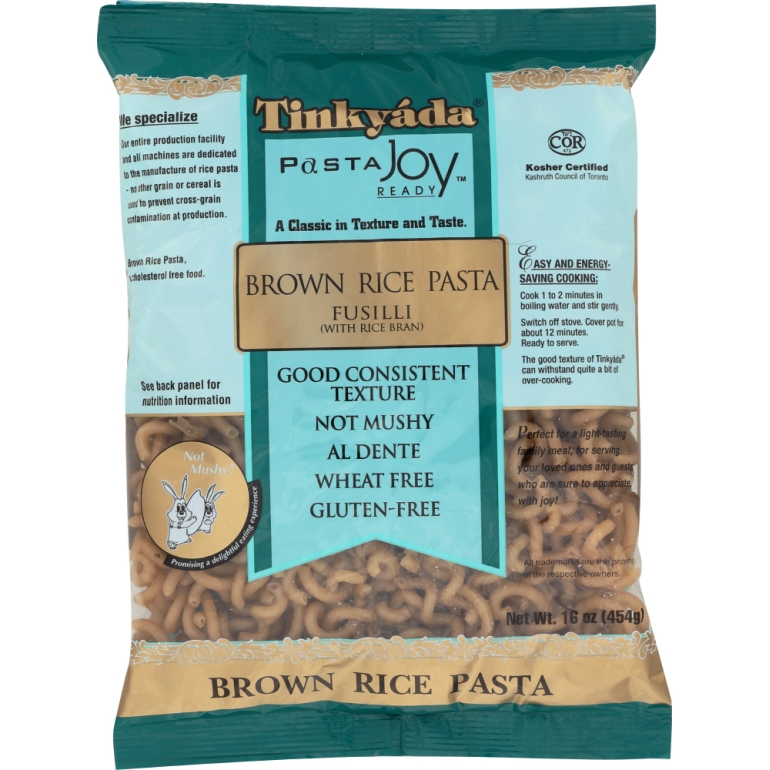 Brown Rice Pasta Fusilli With Rice Bran, 16 oz