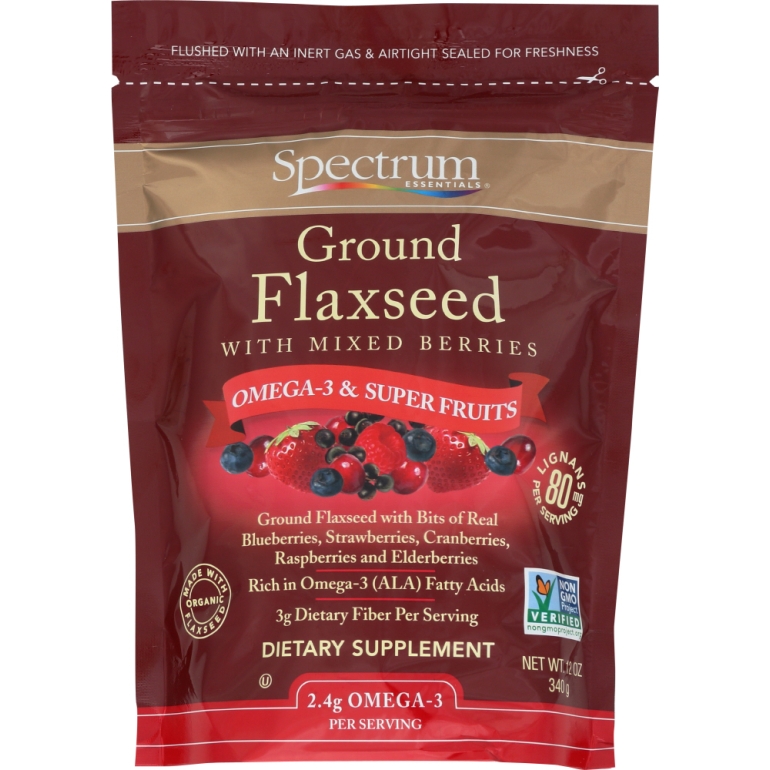 Ground Flaxseed with Mixed Berries, 12 oz