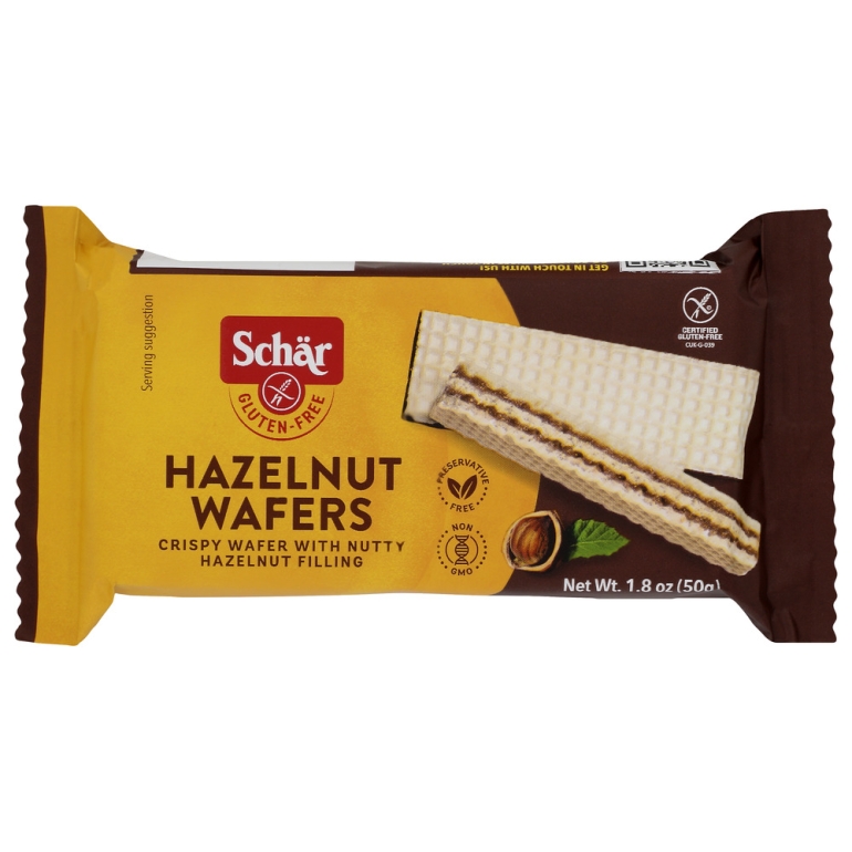 Hazelnut Wafers Gluten Free, 1.8 oz