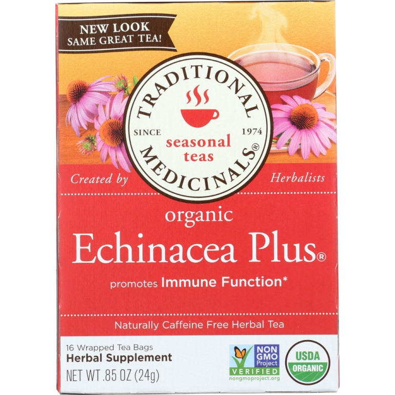 Organic Echinacea Plus Herbal Tea 16 Tea Bags, 0.85 oz