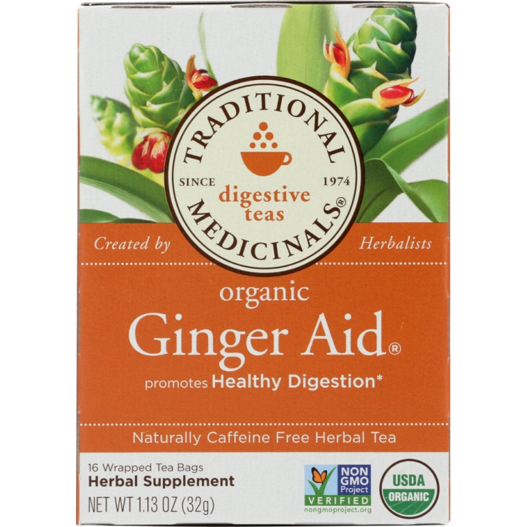 Organic Ginger Aid Herbal Tea 16 Tea Bags, 1.13 oz