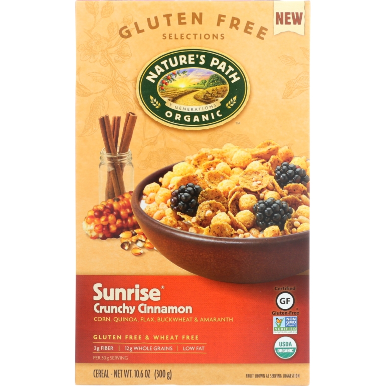 Sunrise Crunchy Cinnamon Cereal, 10.6 oz