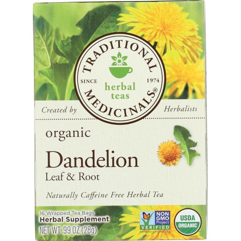 Organic Dandelion Leaf & Root Caffeine Free Herbal Tea 16 Tea Bags, 0.99 oz