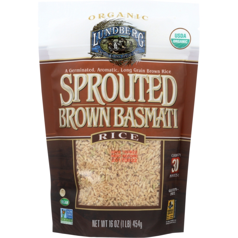 Organic Sprouted Brown Basmati Rice, 16 oz