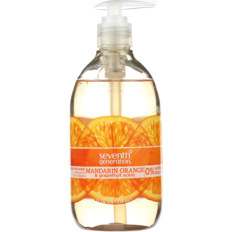 Natural Hand Wash Mandarin Orange & Grapefruit, 12 oz