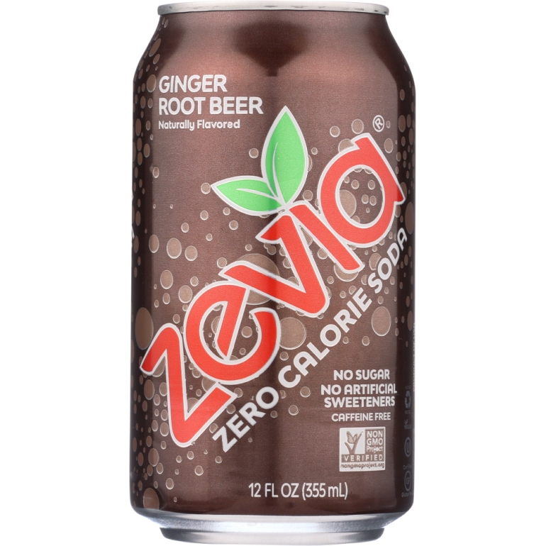 All Natural Zero Calorie Soda Ginger Root Beer 6-12 fl oz, 72 fl oz