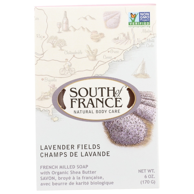 French Milled Oval Soap Lavender Fields, 6 oz