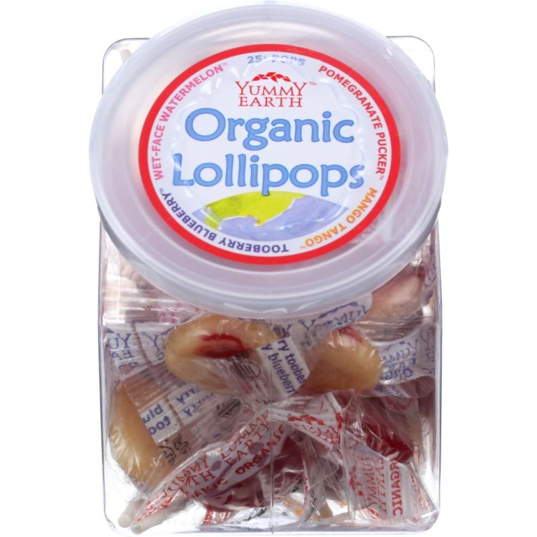 Organic Lollipops Personal Bin Fruit Flavors, 6 oz