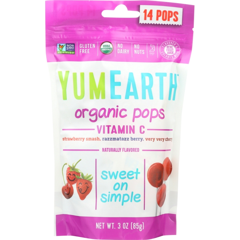 Organics, Organic Vitamin C Pops 14 Lollipops, 3 oz