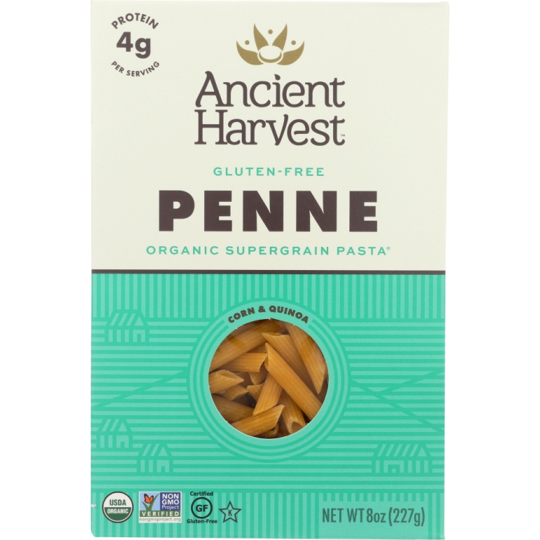 Organic Gluten Free Quinoa Penne, Non GMO, 8 Oz