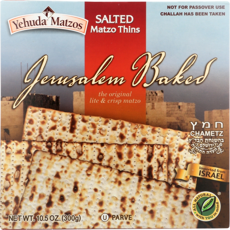 Jerusalem Baked Salted Matzo Thins, 10.5 oz