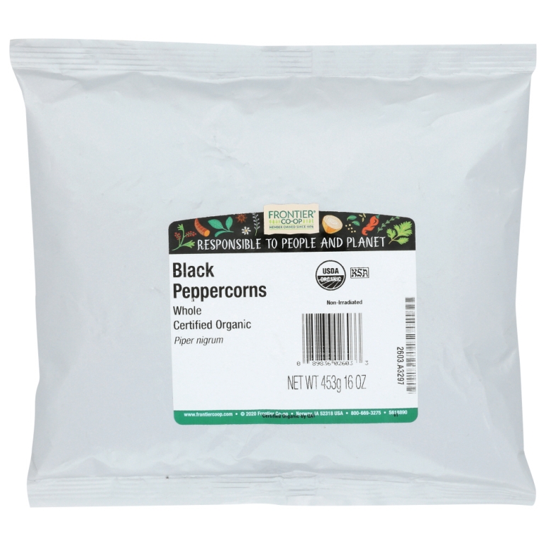 Natural Products Whole Organic Black Peppercorns,  16 oz