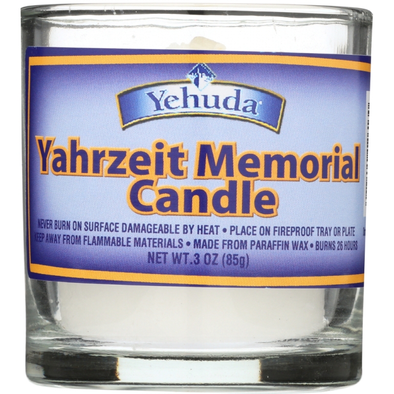 Yahrzeit Memorial Candle Glass Tumbler, 1 ct