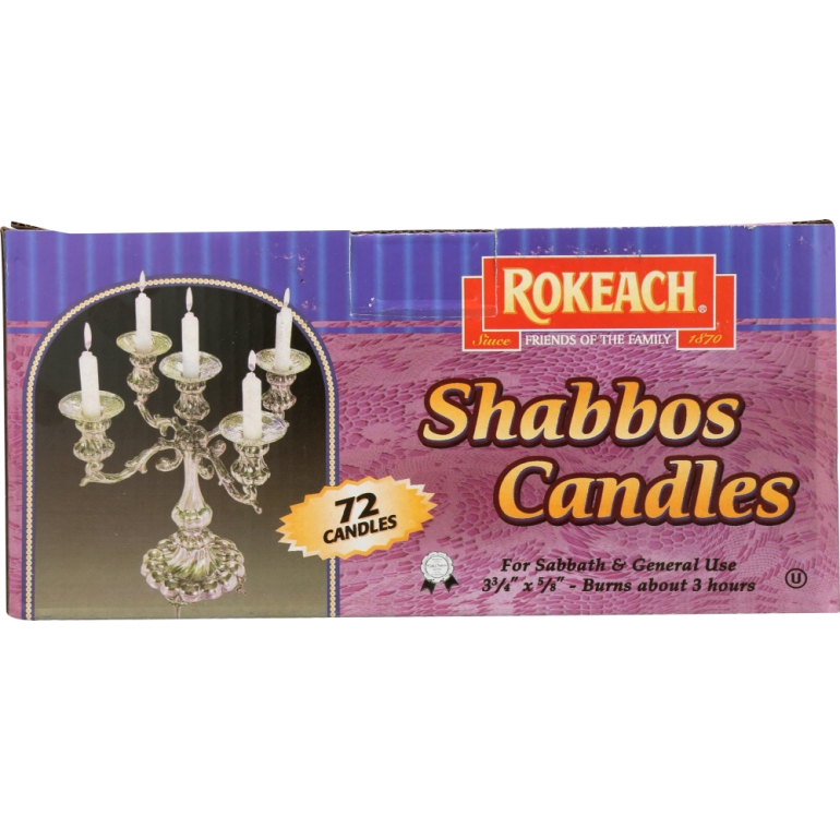 Israeli Shabbat Candles 72 Count, 1 ea