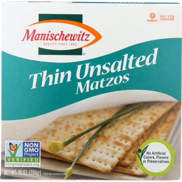 Thin Unsalted Matzos, 10 oz