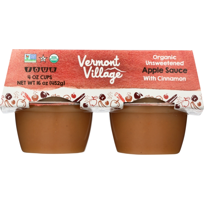 Organic Applesauce with Cinnamon 4 Cups, 16 oz