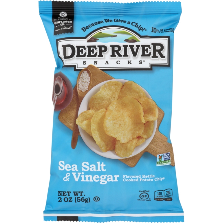 Sea Salt and Vinegar Kettle Cooked Potato Chips, 2 oz