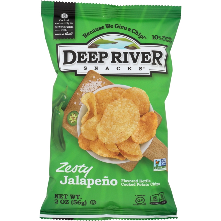 Kettle Cooked Potato Chips Zesty Jalapeno, 2 oz