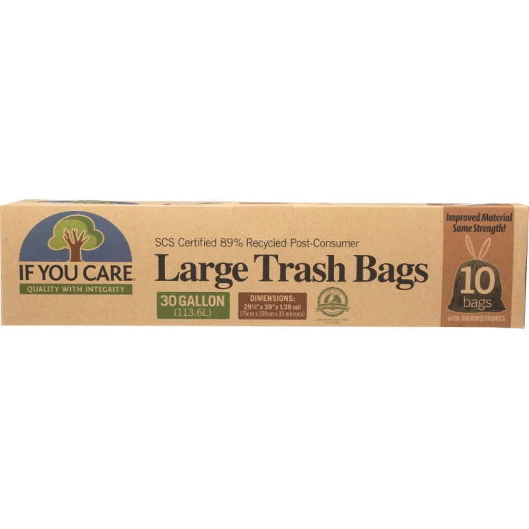 30 Gallon Recycled Large Trash Bags, 10 bg