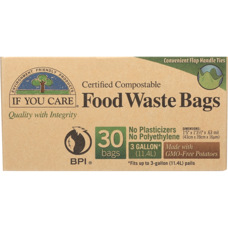 3 Gallon Compostable Food Waste Bags, 30 bg