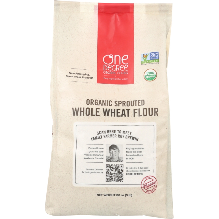 Flour Whole Wheat Sprouted Organic, 80 oz