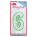 Birthday Candle Numeral 6, 1 ea