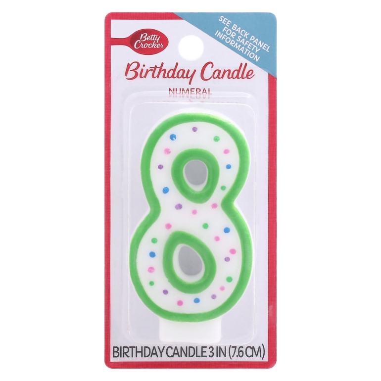 Birthday Candle Numeral 8, 1 ea