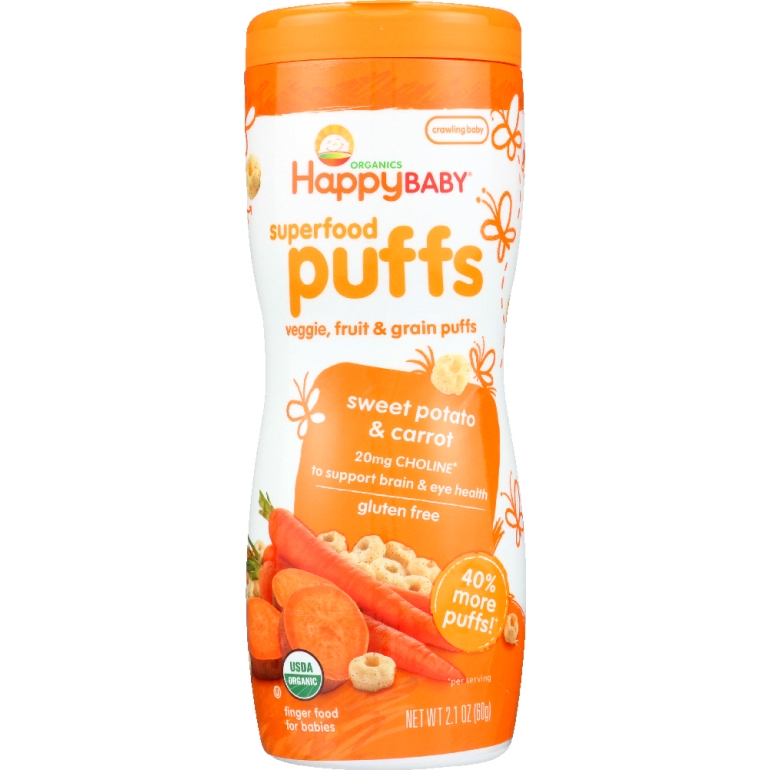 Puff Sweet Potato Carrot Organic, 2.1 oz