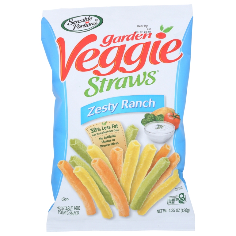 Straw Veggie Zesty Ranch, 5 oz