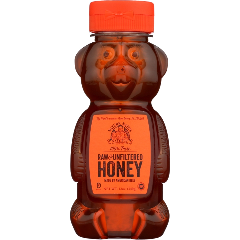 100% Pure Raw And Unfiltered Honey, 12 oz
