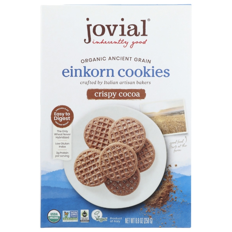 Crispy Cocoa Einkorn Cookies, 8.8 oz