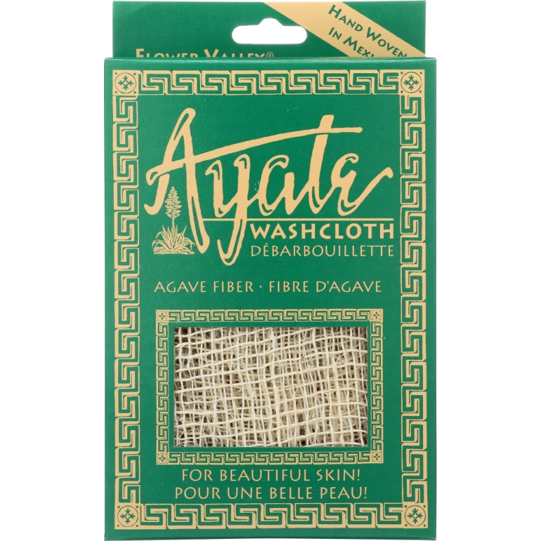 Ayate Washcloth Natural Agave Fiber, 1 ea