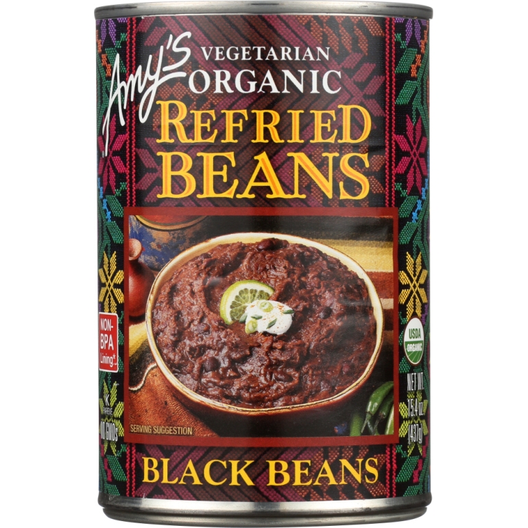 Organic Vegetarian Refried Black Beans, 15.4 oz