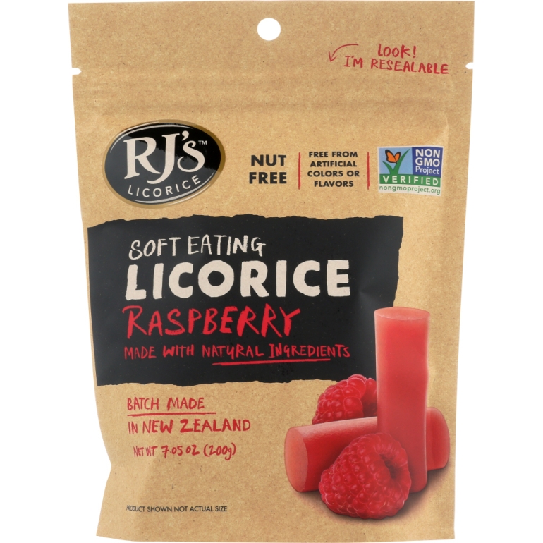 Natural Raspberry Soft Eating Licorice, 7.05 oz