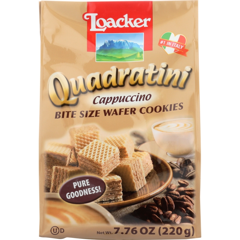 Quadratini Cappuccino Wafer 220g, 7.76 oz