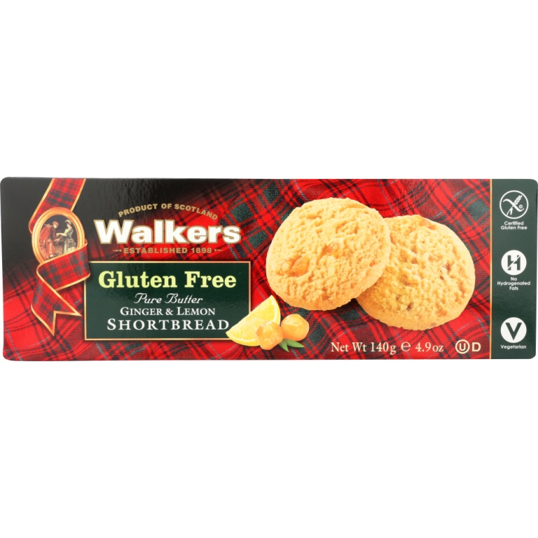 Gluten Free Ginger and Lemon Shortbread, 4.9 oz