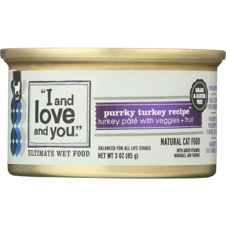 Purrky Turkey Pate Cat Food Can, 3 oz