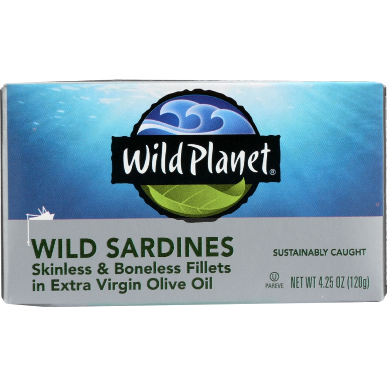 Sardines Boneless Skinless in Extra Virgin Olive Oil, 4.25 oz