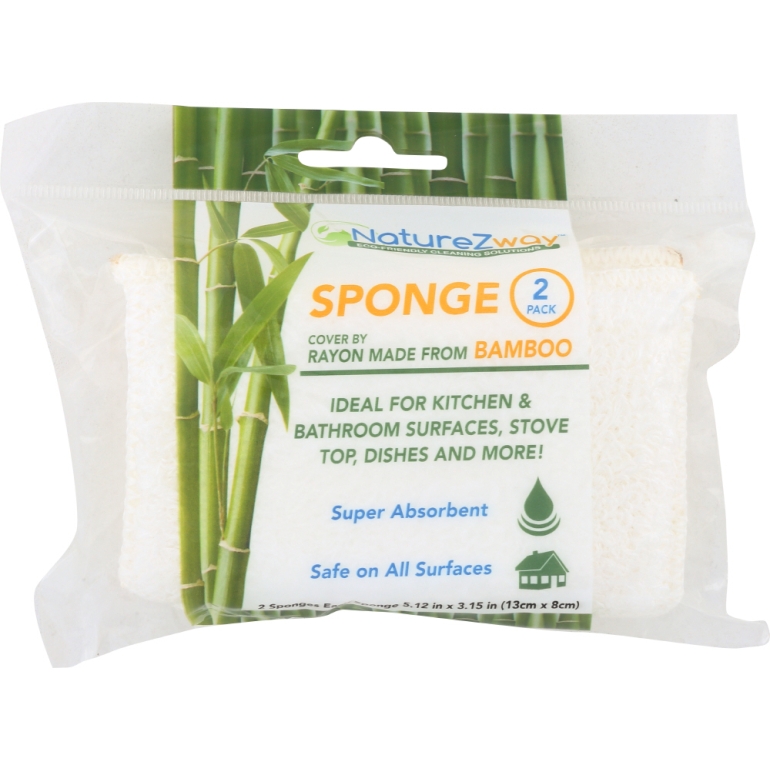 Sponge Bamboo 2 pk, 1 ea