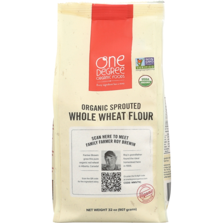Organic Sprouted Whole Wheat Flour, 32 oz