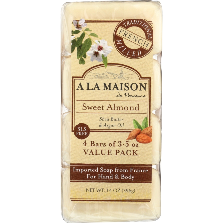 Sweet Almond Bar Soap Value Pack, 14 oz