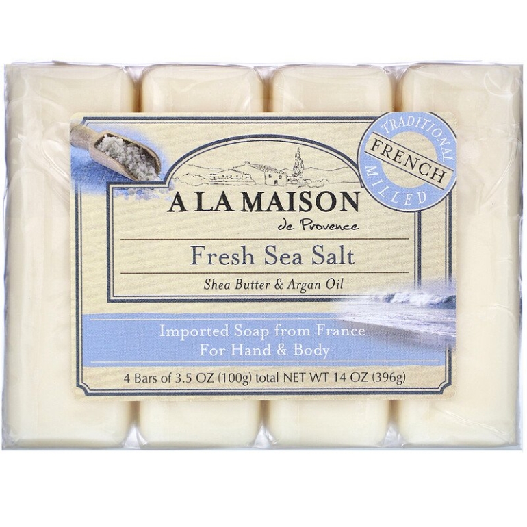 Fresh Sea Salt Bar Soap 4 Bars Value Pack, 14 oz