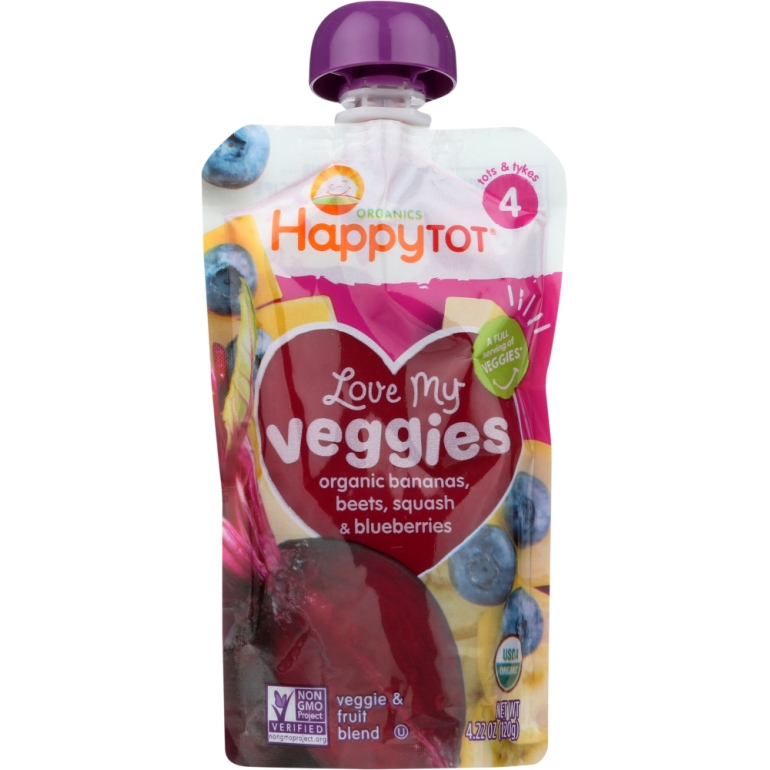 Veggies Ban Beet Squash Blueberries Organic, 4.22 oz