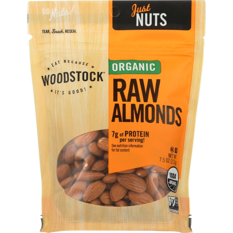 Organic Raw Almonds, 7.5 oz
