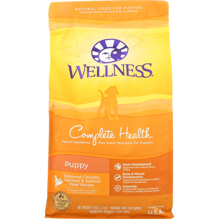 Chicken Salmon and Oatmeal Natural Dry Puppy Food, 5 lb