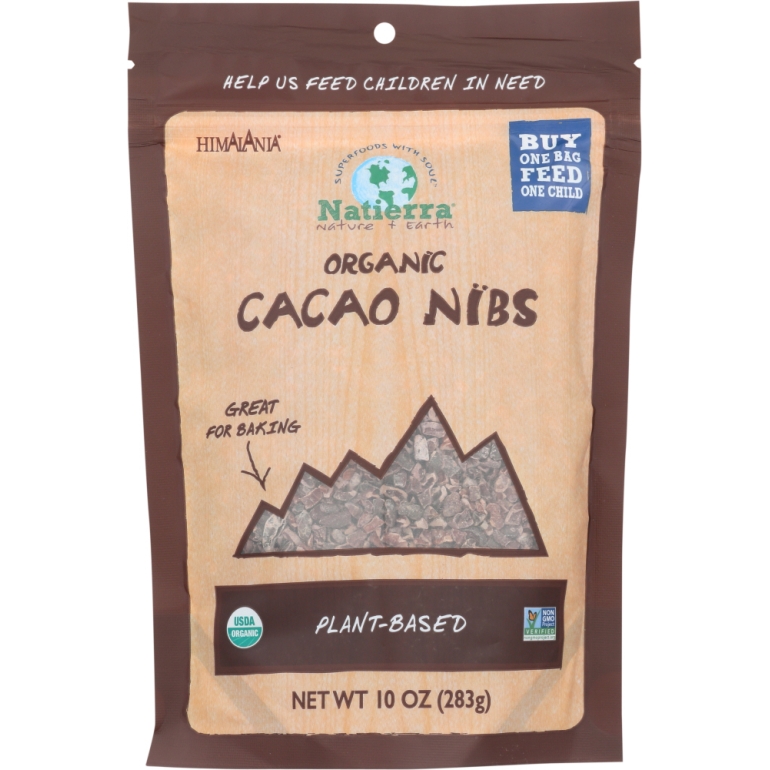 Organic Raw Cacao Nibs Pouch, 10 oz