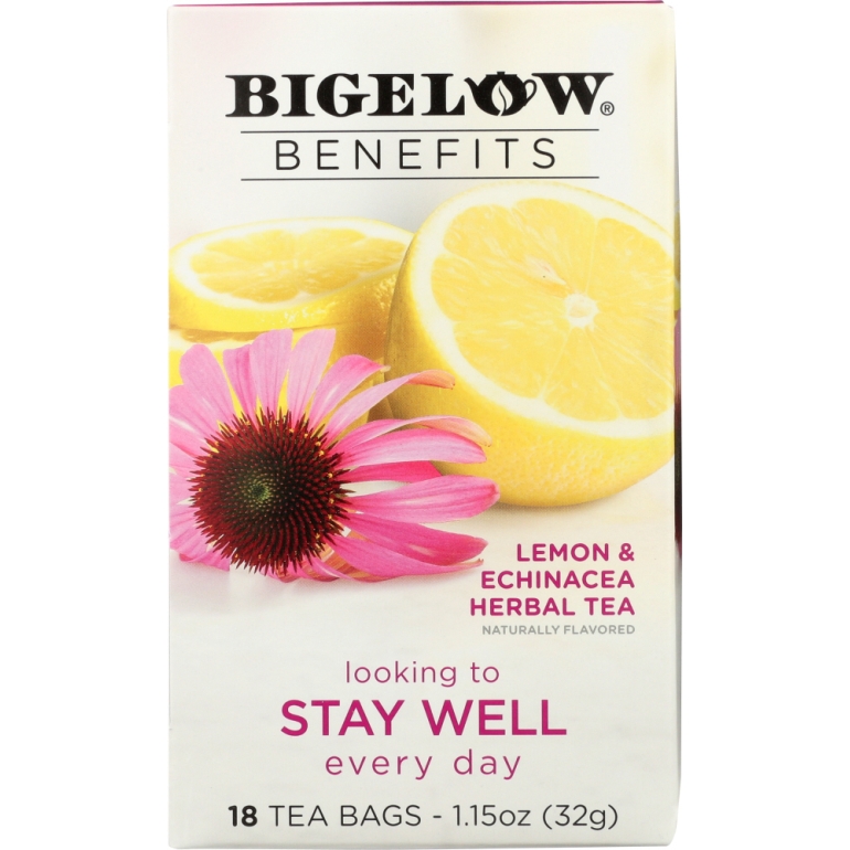 Benefits Lemon and  Echinacea Herbal Tea 18 Bags, 1.15 oz