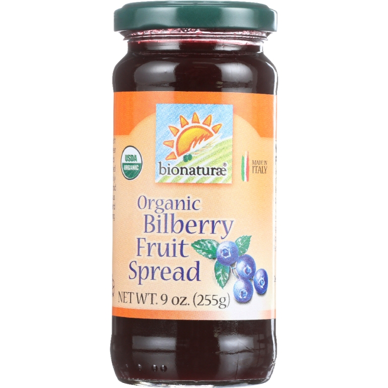 Organic Bilberry Fruit Spread, 9 oz
