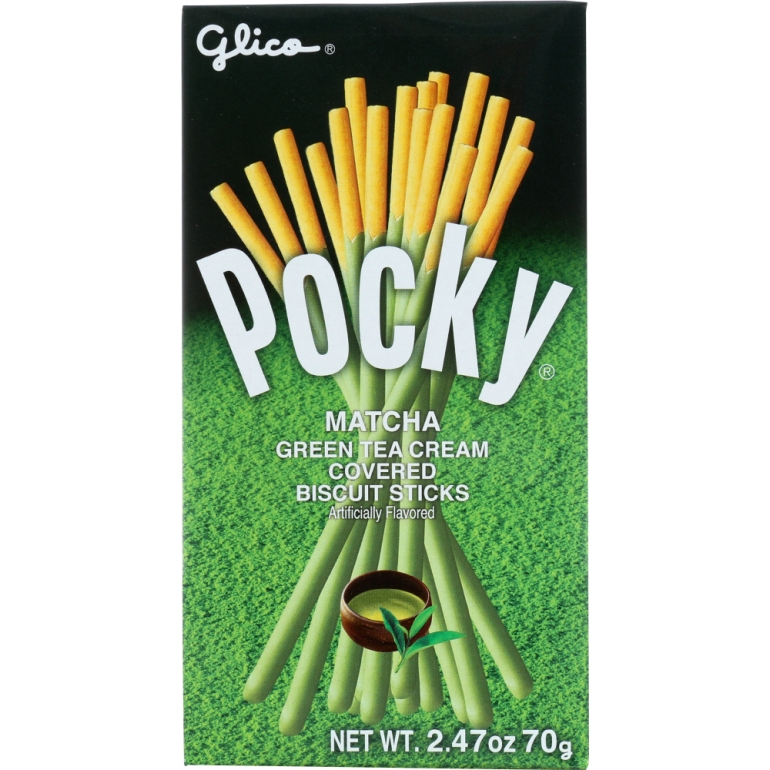 Pocky Matcha Green Tea Cream Biscuit Sticks, 2.47 oz