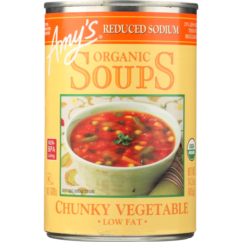 Soup Vegetable Chunky Light Sodium, 14 oz